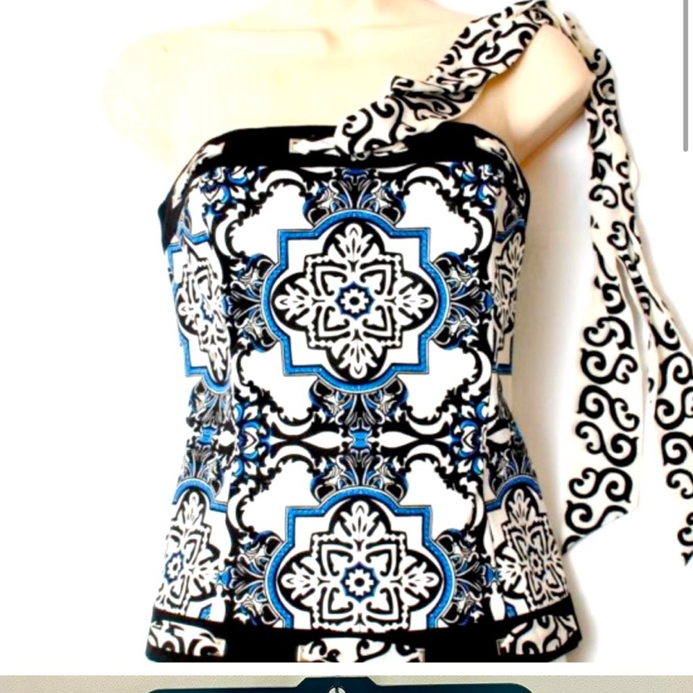 White Black House Market Corset Top